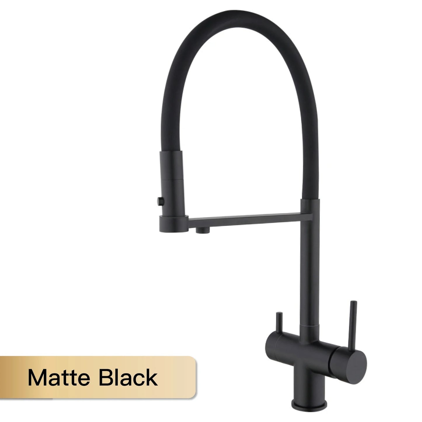 Gold Brass Kitchen Faucet with Filter