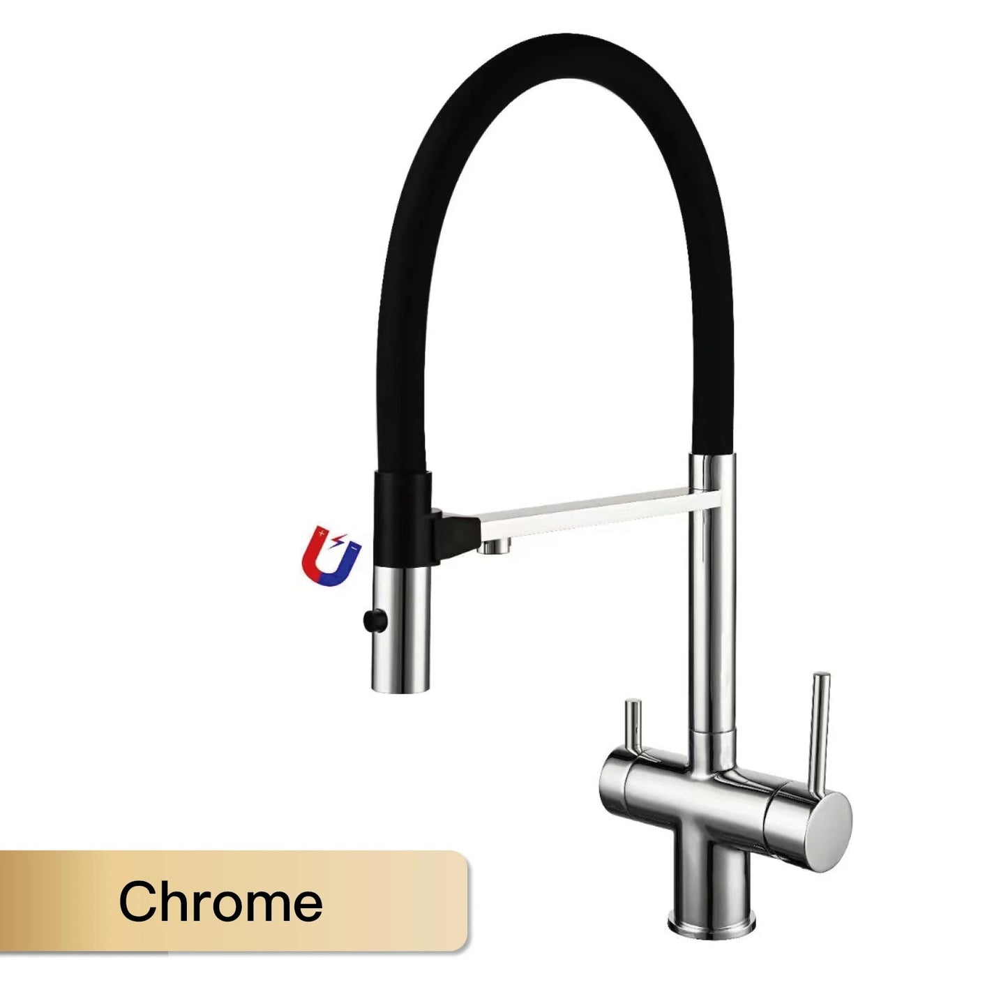 Gold Brass Kitchen Faucet with Filter