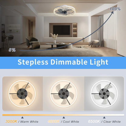 Low Noise Dimmable Ceiling Fan Lamp