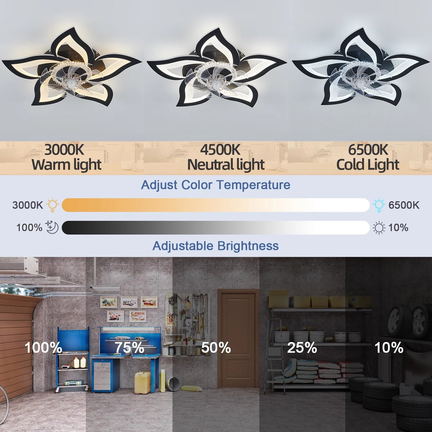 IRALAN LED Ceiling Fan Light