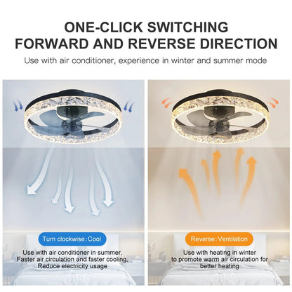Low Noise Dimmable Ceiling Fan Lamp