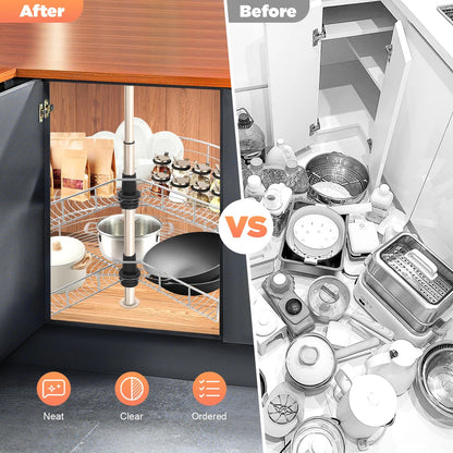 Rotating Corner Cabinet Organizer