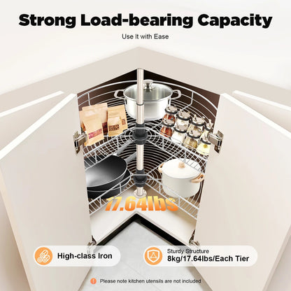 Rotating Corner Cabinet Organizer