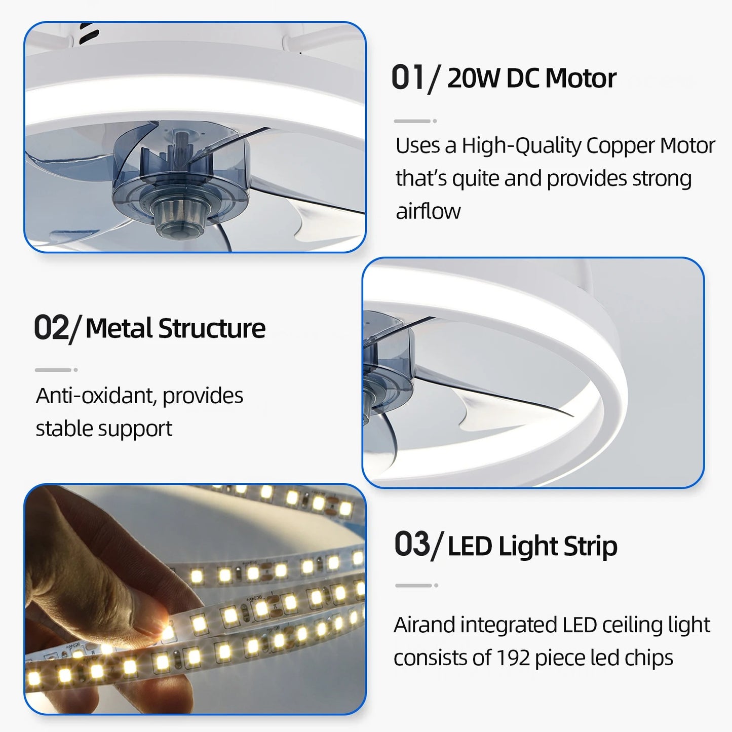 Remote Control Ceiling Fan Light