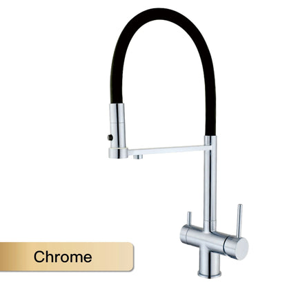 Gold Brass Kitchen Faucet with Filter