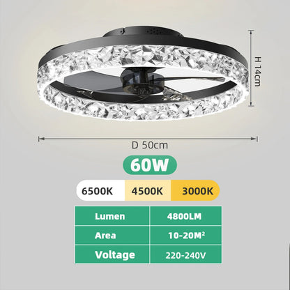 Low Noise Dimmable Ceiling Fan Lamp