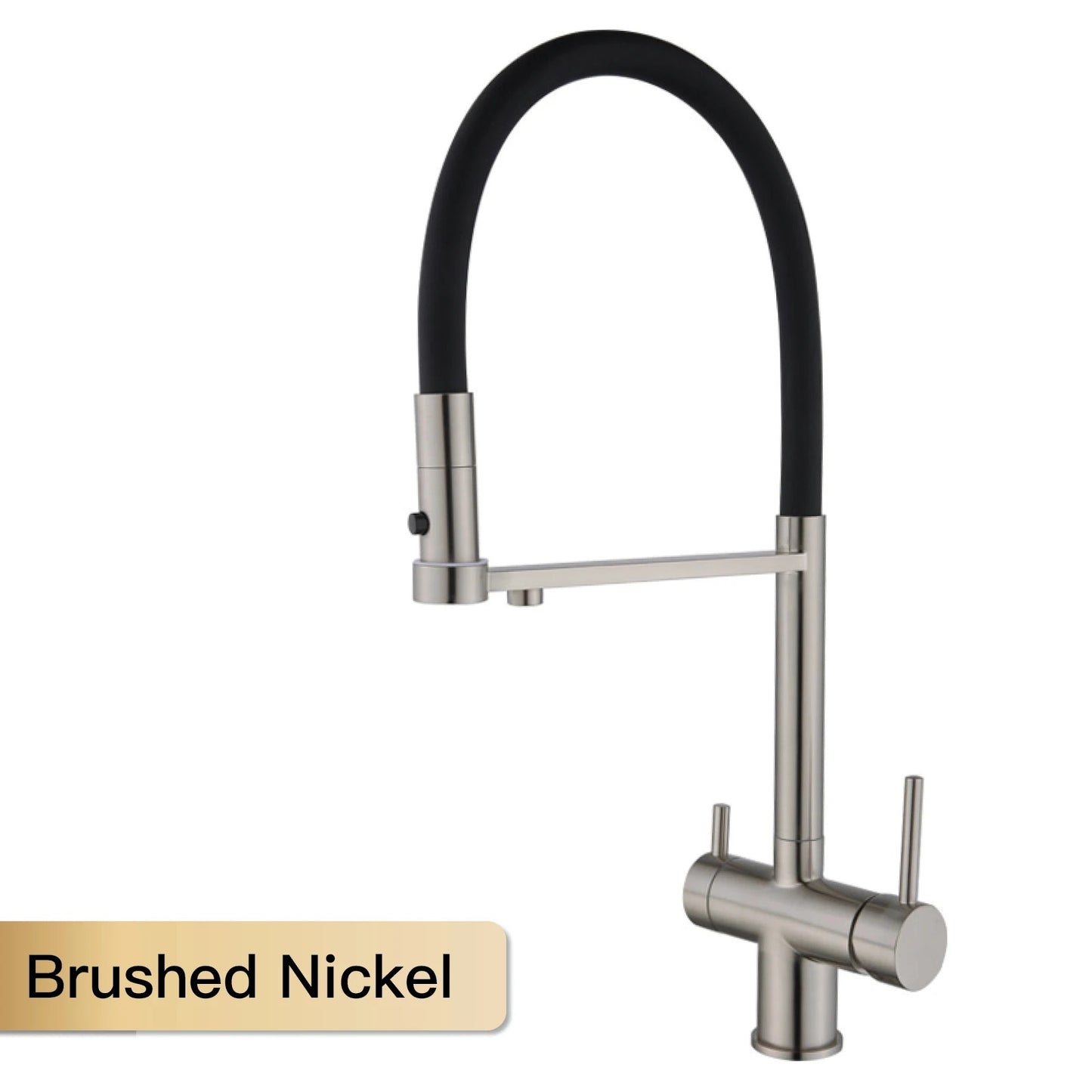 Gold Brass Kitchen Faucet with Filter